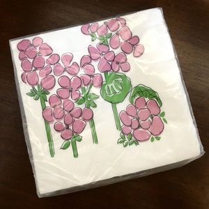NEW - (20) Vintage Gloria Vanderbilt Paperworks Floral 17" Lunch Dinner Napkins